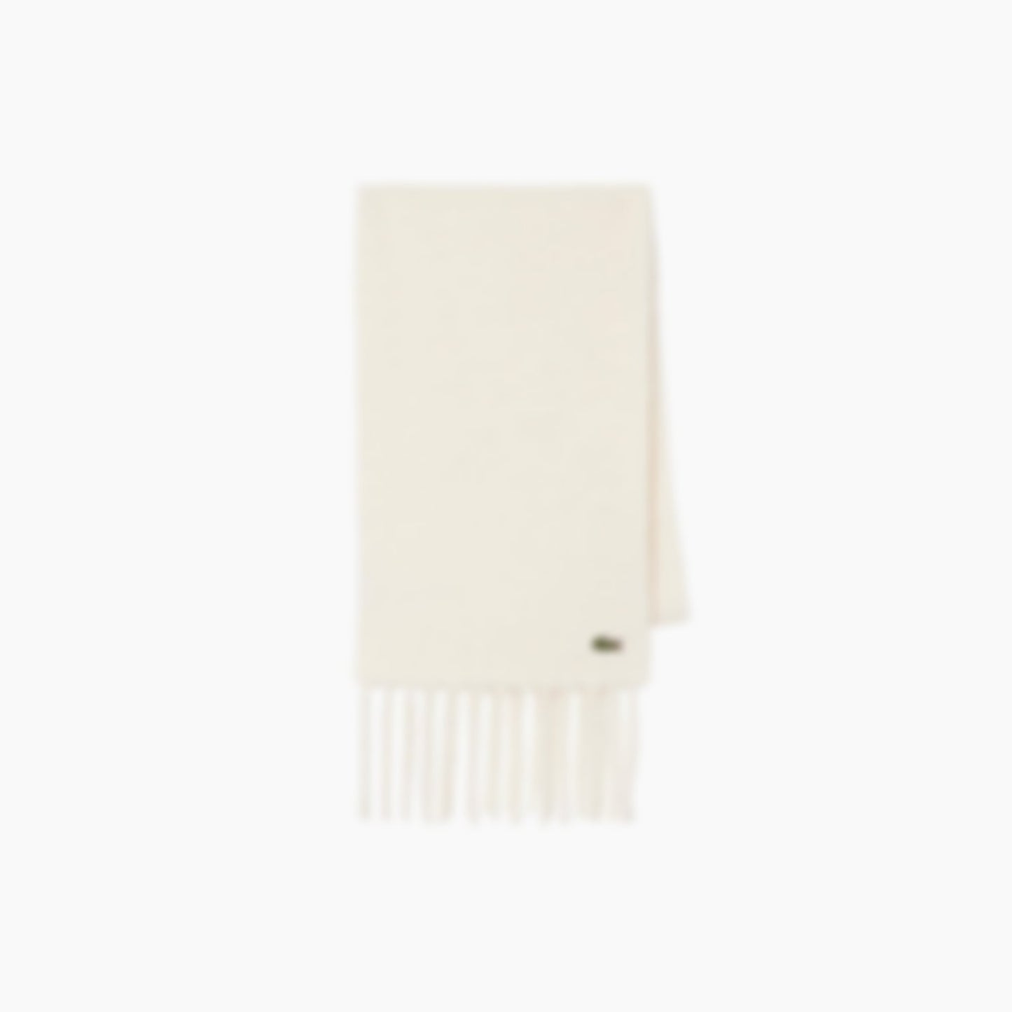 Unisex Fringed Alpaca Wool Scarf - Cream