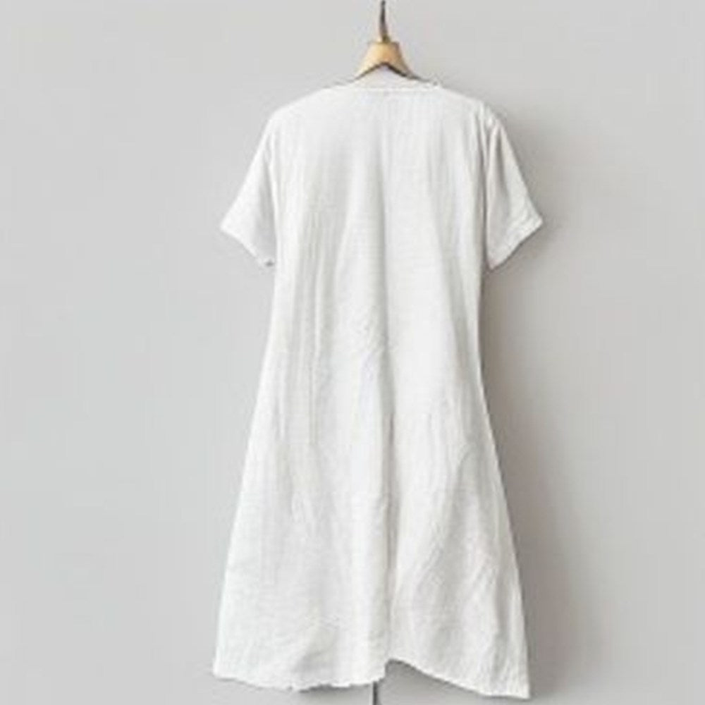 White Linen Sundress - back view