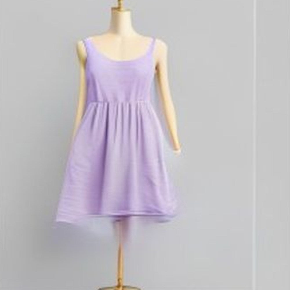 Lavender A-Line Mini Dress - alternate angle