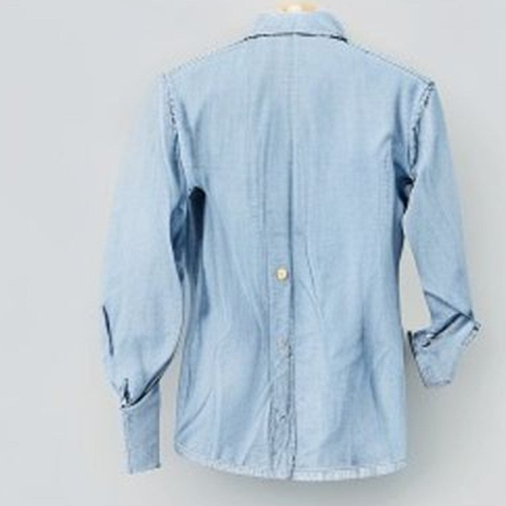 Denim Shirt Dress - back view